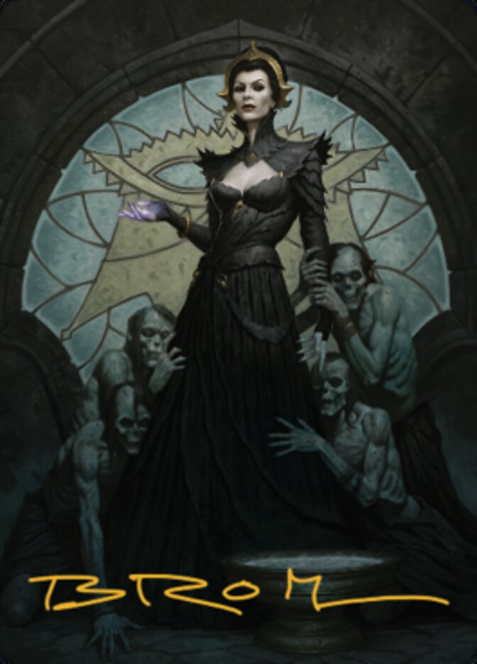 Liliana of the Veil Art Card (Gold-Stamped Signature) [Dominaria United Art Series] | Deep Dive Games St. Marys