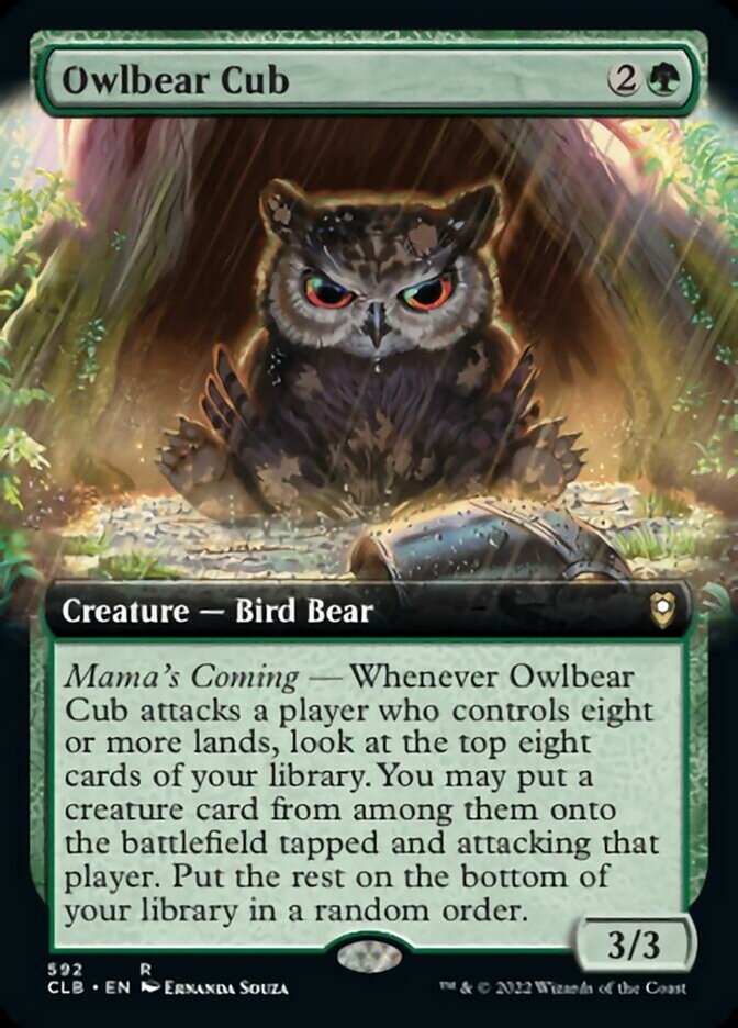 Owlbear Cub (Extended Art) [Commander Legends: Battle for Baldur's Gate] | Deep Dive Games St. Marys