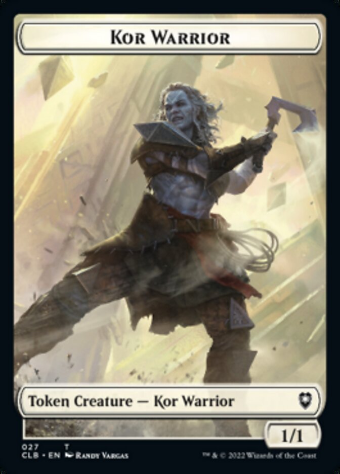 Kor Warrior // Wizard Double-Sided Token [Commander Legends: Battle for Baldur's Gate Tokens] | Deep Dive Games St. Marys