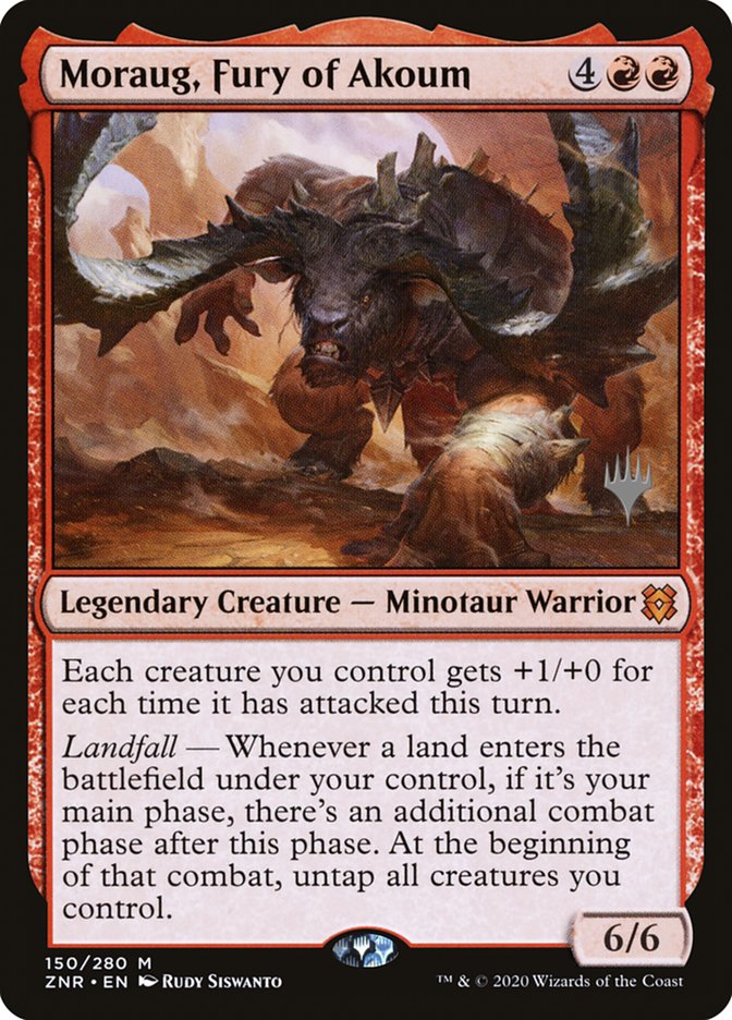 Moraug, Fury of Akoum (Promo Pack) [Zendikar Rising Promos] | Deep Dive Games St. Marys