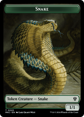 Snake // Morph Double-Sided Token [Murders at Karlov Manor Commander Tokens] | Deep Dive Games St. Marys