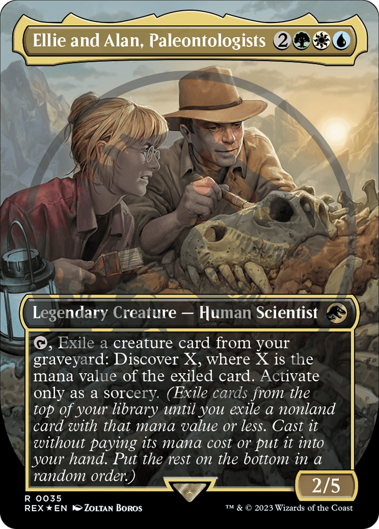 Ellie and Alan, Paleontologists Emblem (Borderless) [Jurassic World Collection Tokens] | Deep Dive Games St. Marys