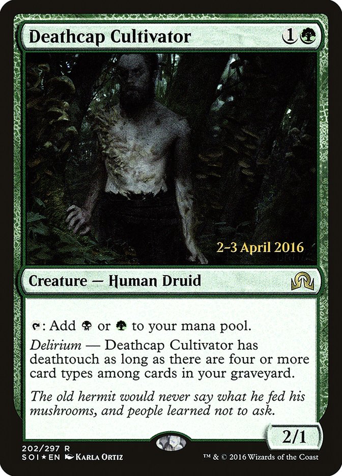 Deathcap Cultivator [Shadows over Innistrad Prerelease Promos] | Deep Dive Games St. Marys