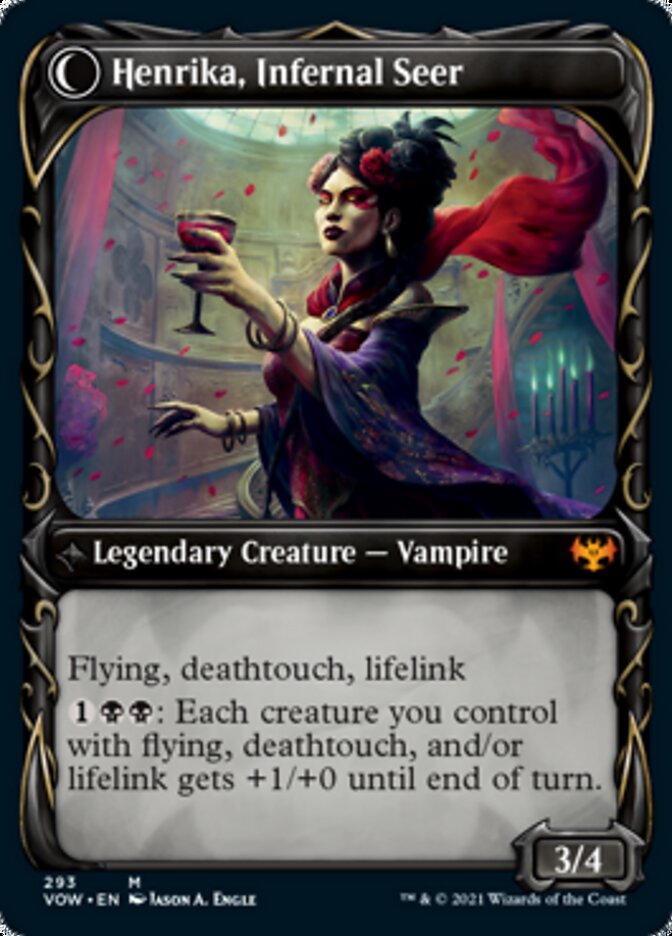 Henrika Domnathi // Henrika, Infernal Seer (Showcase Fang Frame) [Innistrad: Crimson Vow] | Deep Dive Games St. Marys