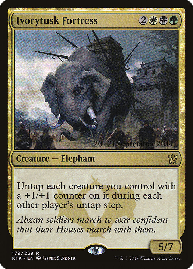 Ivorytusk Fortress [Khans of Tarkir Prerelease Promos] | Deep Dive Games St. Marys