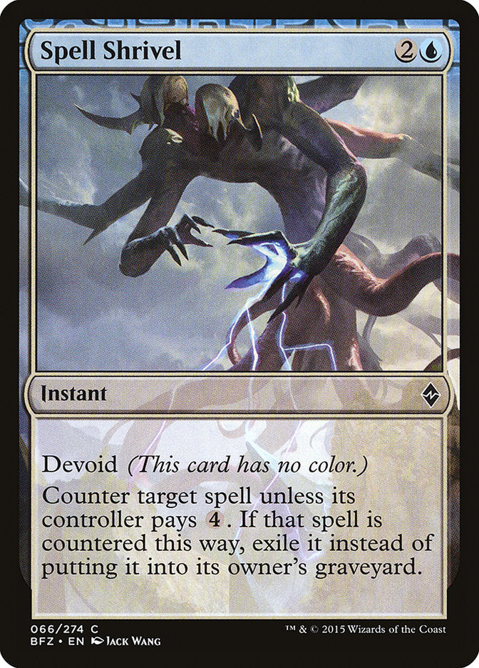 Spell Shrivel [Battle for Zendikar] | Deep Dive Games St. Marys