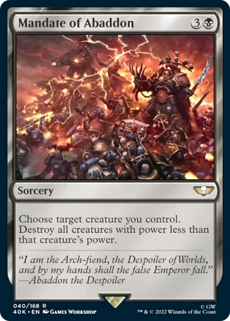 Mandate of Abaddon (Surge Foil) [Warhammer 40,000] | Deep Dive Games St. Marys