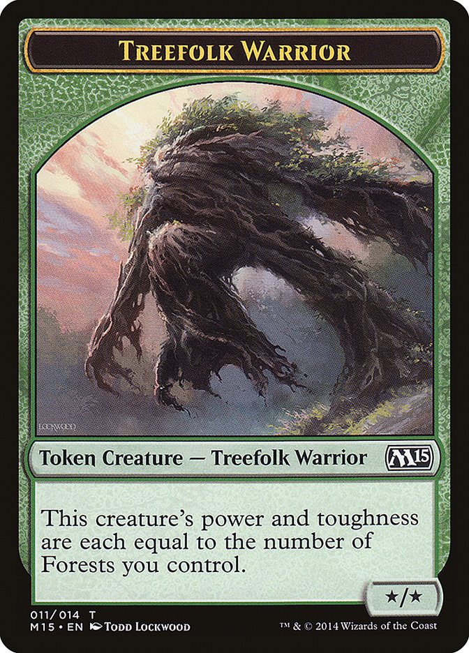 Treefolk Warrior Token [Magic 2015 Tokens] | Deep Dive Games St. Marys