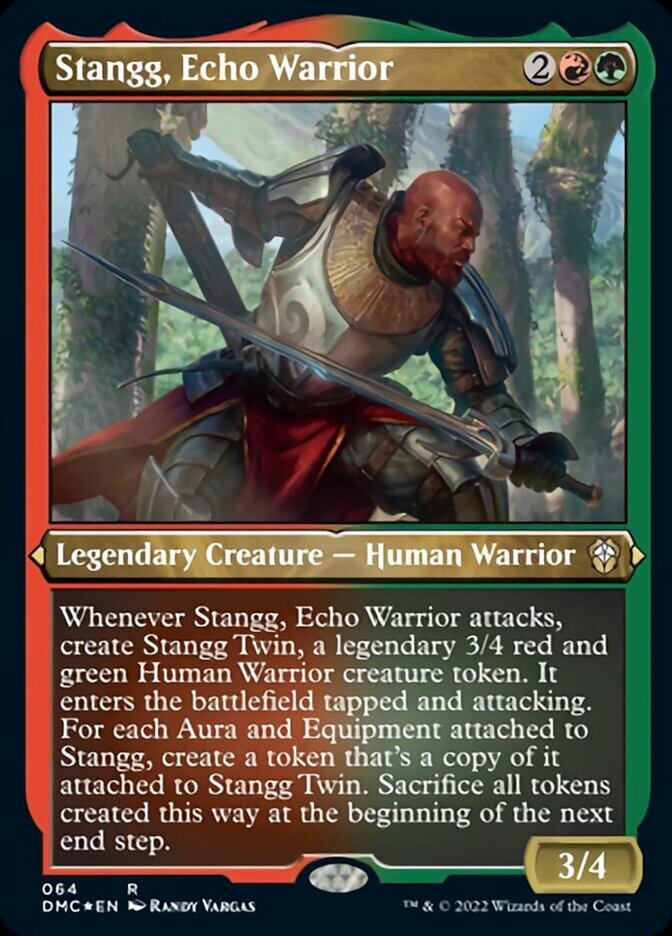 Stangg, Echo Warrior (Foil Etched) [Dominaria United Commander] | Deep Dive Games St. Marys