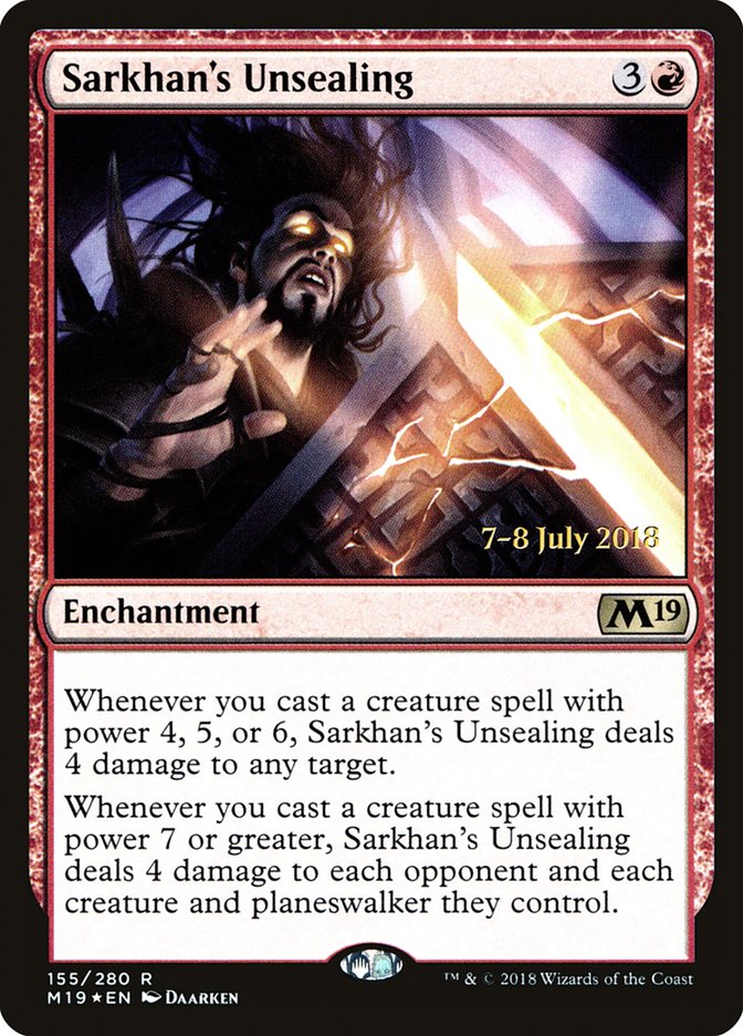 Sarkhan's Unsealing [Core Set 2019 Prerelease Promos] | Deep Dive Games St. Marys