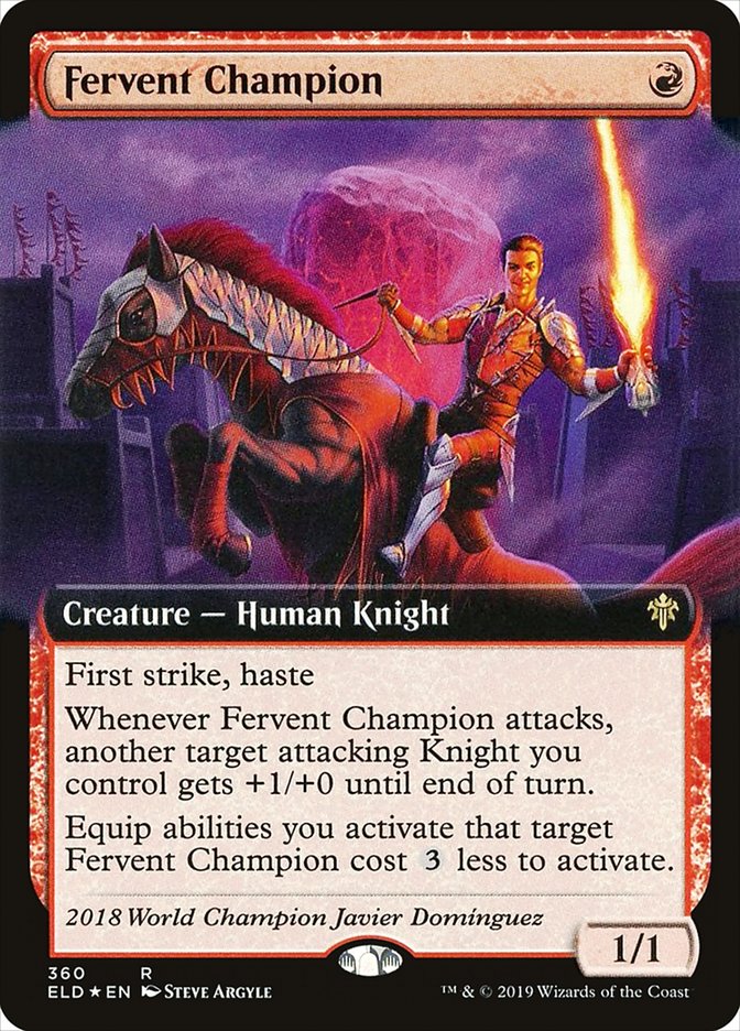 Fervent Champion (Extended Art) [Throne of Eldraine] | Deep Dive Games St. Marys