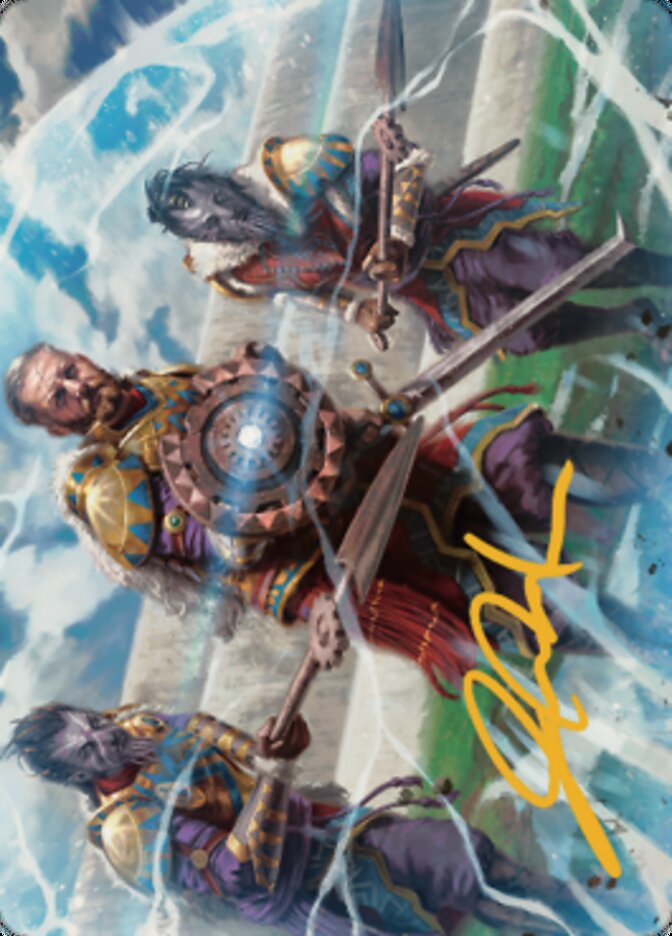 Argivian Phalanx Art Card (Gold-Stamped Signature) [Dominaria United Art Series] | Deep Dive Games St. Marys