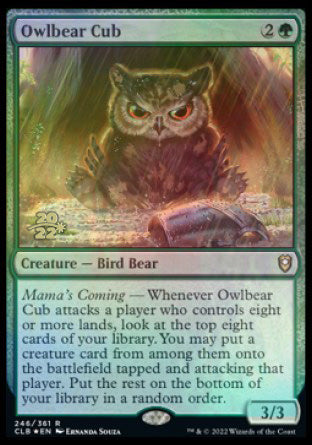 Owlbear Cub [Commander Legends: Battle for Baldur's Gate Prerelease Promos] | Deep Dive Games St. Marys