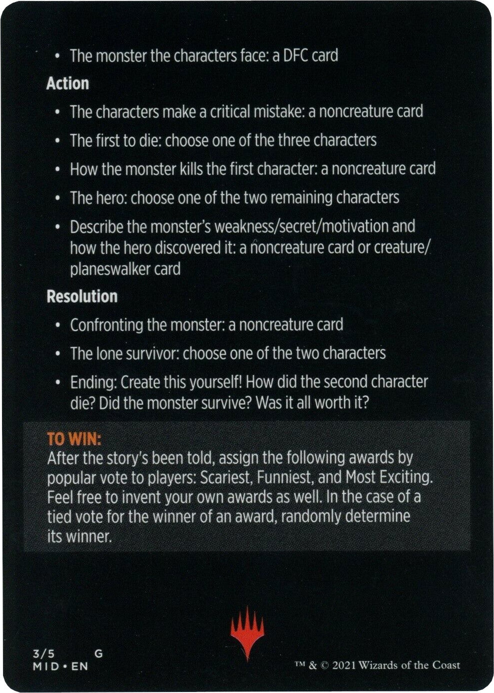 Into the Story: Horror Edition (Magic Minigame) [Innistrad: Midnight Hunt Minigame] | Deep Dive Games St. Marys
