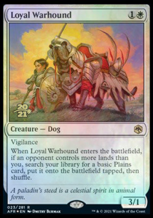 Loyal Warhound [Dungeons & Dragons: Adventures in the Forgotten Realms Prerelease Promos] | Deep Dive Games St. Marys