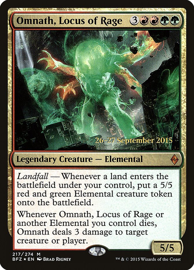 Omnath, Locus of Rage [Battle for Zendikar Prerelease Promos] | Deep Dive Games St. Marys