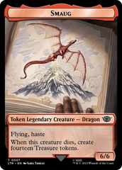 Smaug // Food (0024) Double-Sided Token (Surge Foil) [The Lord of the Rings: Tales of Middle-Earth Tokens] | Deep Dive Games St. Marys