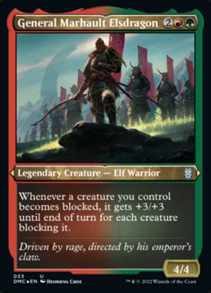 General Marhault Elsdragon (Foil Etched) [Dominaria United Commander] | Deep Dive Games St. Marys