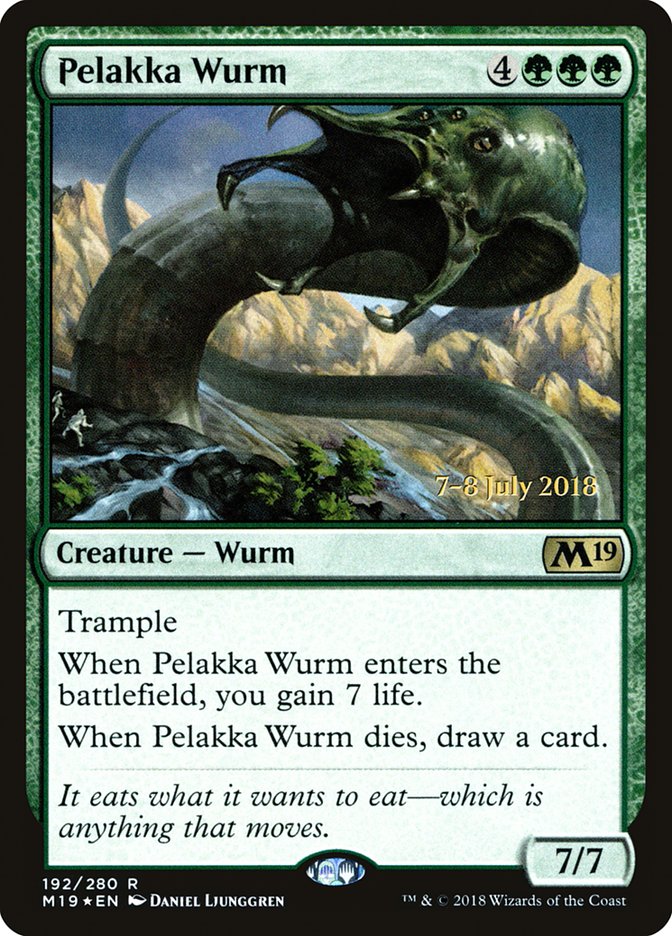 Pelakka Wurm [Core Set 2019 Prerelease Promos] | Deep Dive Games St. Marys