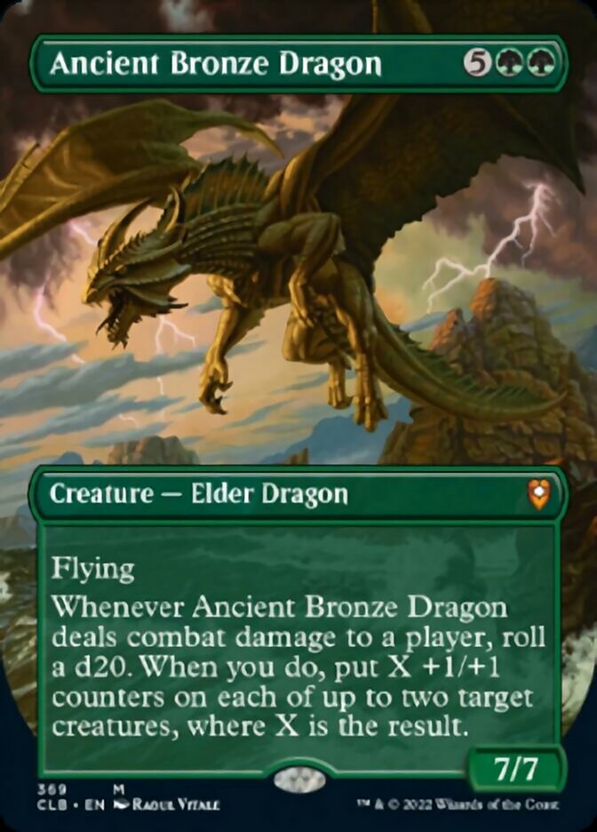 Ancient Bronze Dragon (Borderless Alternate Art) [Commander Legends: Battle for Baldur's Gate] | Deep Dive Games St. Marys