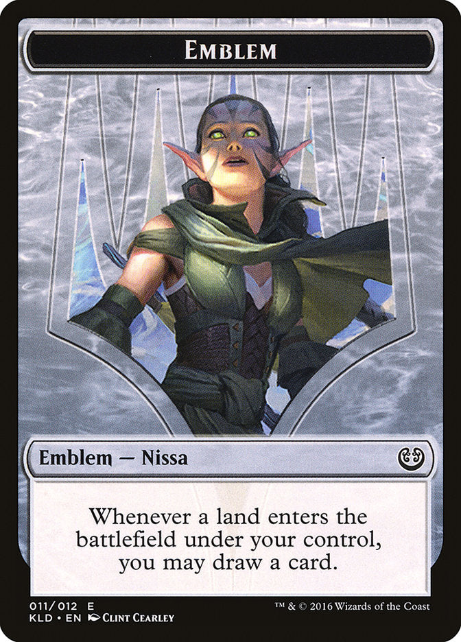 Nissa, Vital Force Emblem [Kaladesh Tokens] | Deep Dive Games St. Marys