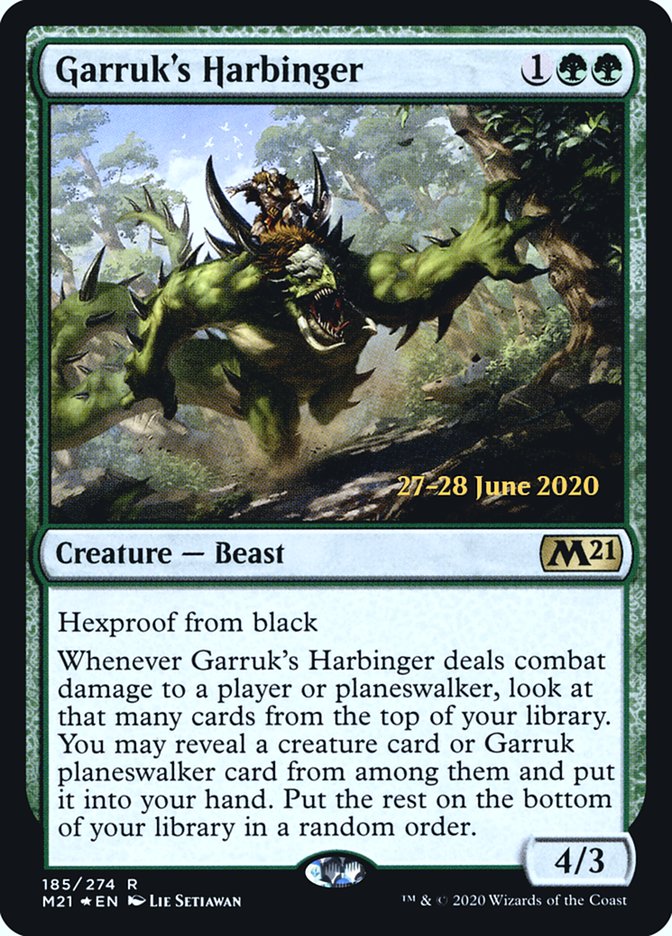 Garruk's Harbinger [Core Set 2021 Prerelease Promos] | Deep Dive Games St. Marys