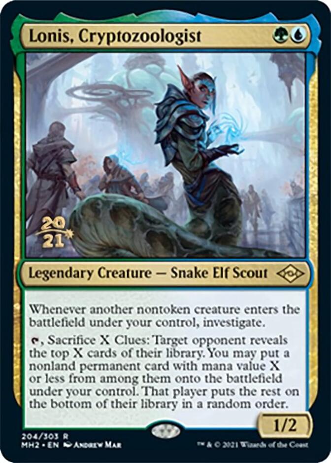 Lonis, Cryptozoologist [Modern Horizons 2 Prerelease Promos] | Deep Dive Games St. Marys