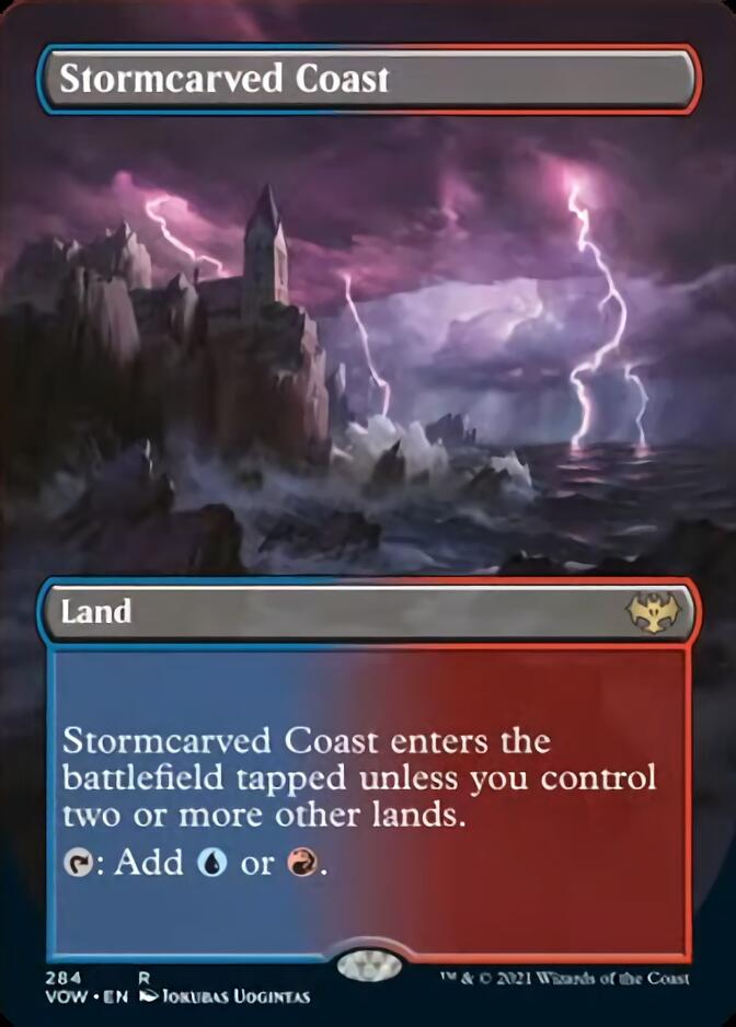 Stormcarved Coast (Borderless Alternate Art) [Innistrad: Crimson Vow] | Deep Dive Games St. Marys