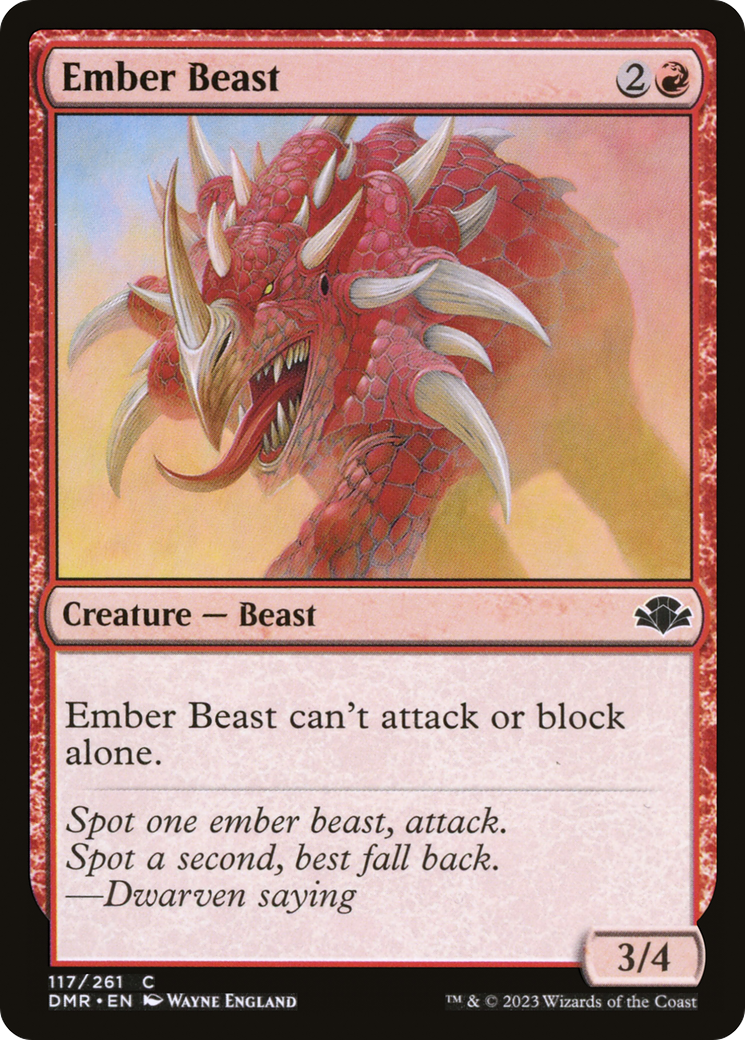 Ember Beast [Dominaria Remastered] | Deep Dive Games St. Marys