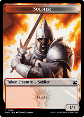 Saproling // Soldier Double-Sided Token [Ravnica Remastered Tokens] | Deep Dive Games St. Marys