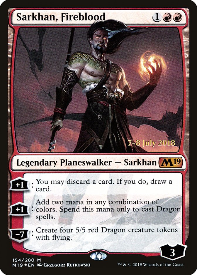 Sarkhan, Fireblood [Core Set 2019 Prerelease Promos] | Deep Dive Games St. Marys