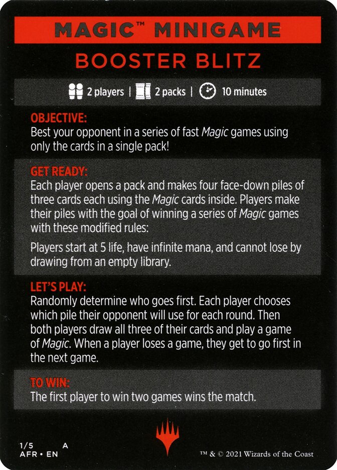Booster Blitz (Magic Minigame) [Dungeons & Dragons: Adventures in the Forgotten Realms Minigame] | Deep Dive Games St. Marys