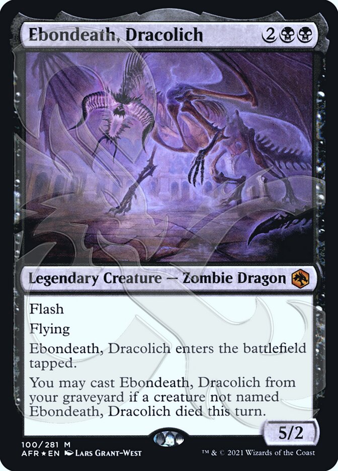 Ebondeath, Dracolich (Ampersand Promo) [Dungeons & Dragons: Adventures in the Forgotten Realms Promos] | Deep Dive Games St. Marys