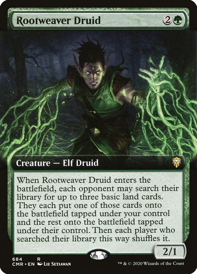 Rootweaver Druid (Extended Art) [Commander Legends] | Deep Dive Games St. Marys