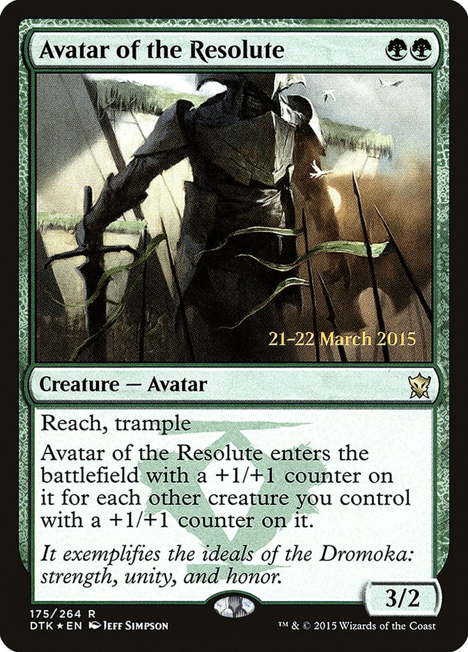 Avatar of the Resolute [Dragons of Tarkir Prerelease Promos] | Deep Dive Games St. Marys