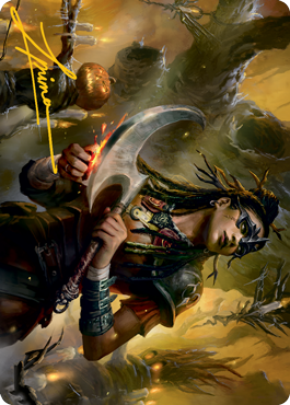 Harvesttide Sentry Art Card (Gold-Stamped Signature) [Innistrad: Midnight Hunt Art Series] | Deep Dive Games St. Marys