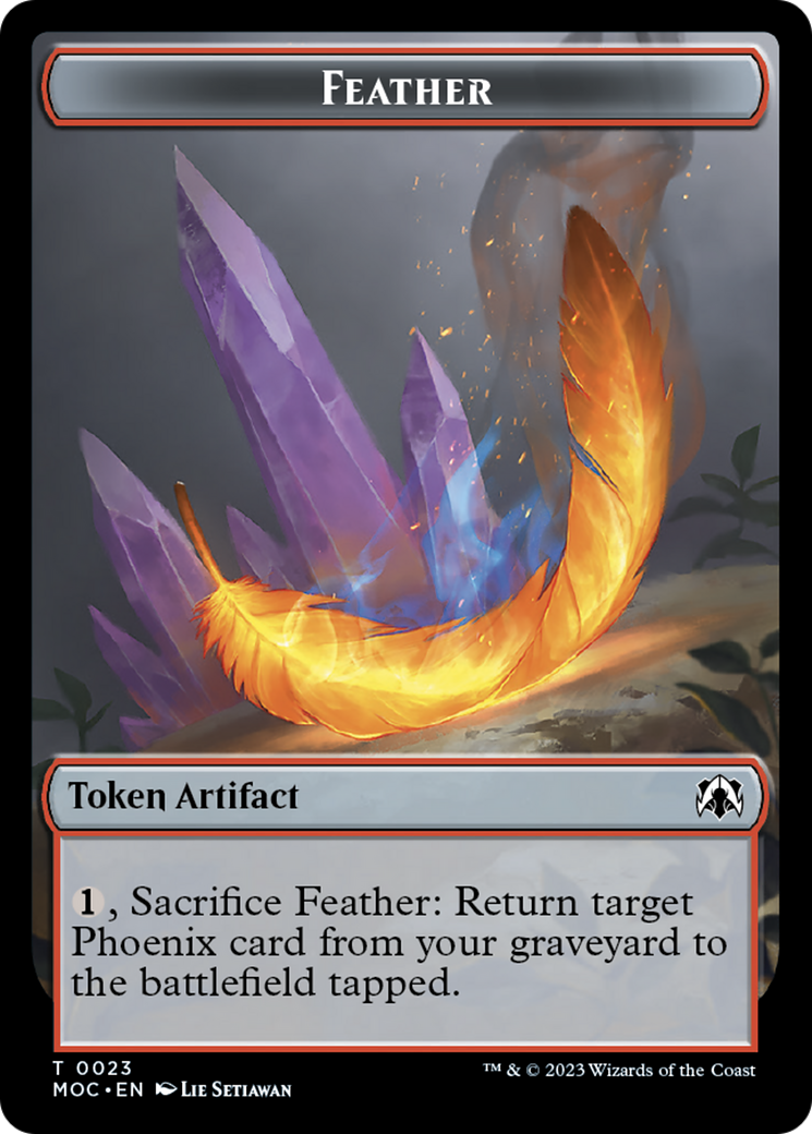 Feather // Servo Double-Sided Token [March of the Machine Commander Tokens] | Deep Dive Games St. Marys