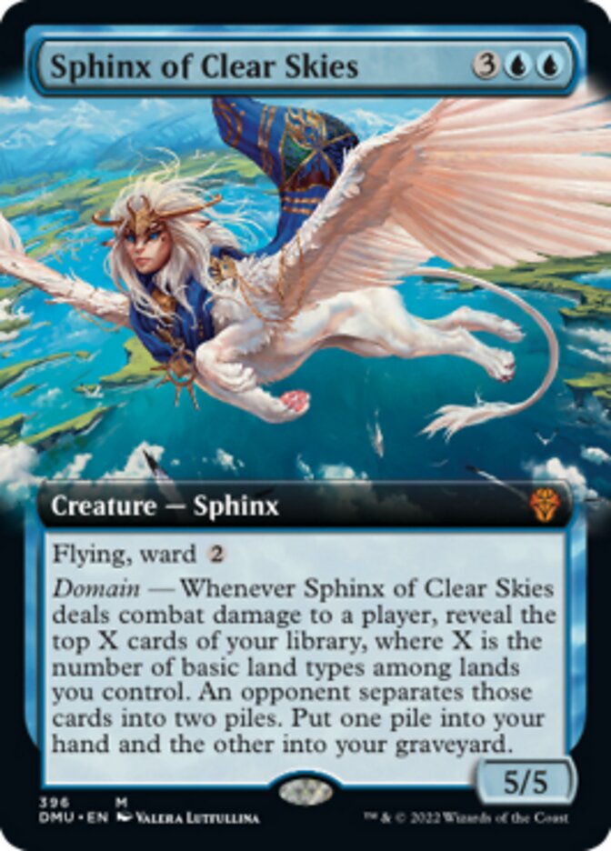 Sphinx of Clear Skies (Extended Art) [Dominaria United] | Deep Dive Games St. Marys