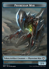 Construct (008) // Phyrexian Myr Double-Sided Token [The Brothers' War Commander Tokens] | Deep Dive Games St. Marys