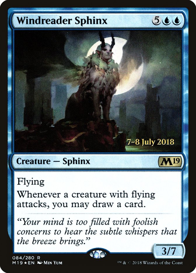 Windreader Sphinx [Core Set 2019 Prerelease Promos] | Deep Dive Games St. Marys