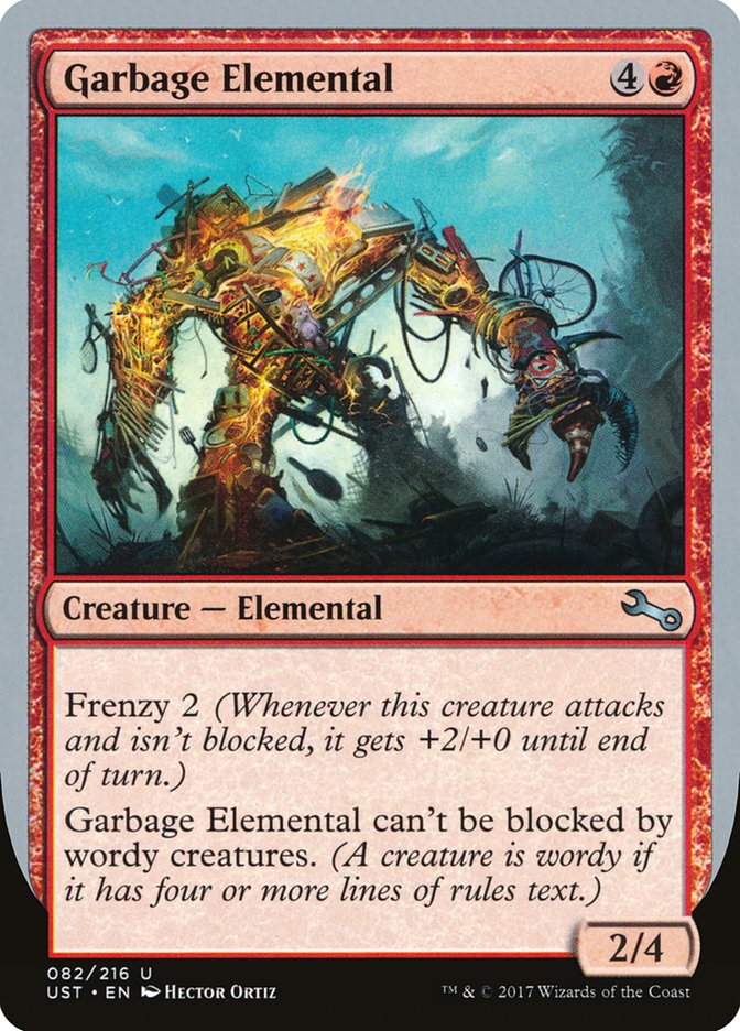 Garbage Elemental (2/4 Creature) [Unstable] | Deep Dive Games St. Marys