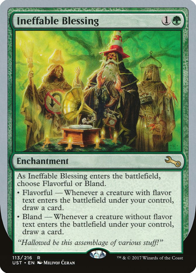 Ineffable Blessing ("choose Flavorful or Bland") [Unstable] | Deep Dive Games St. Marys