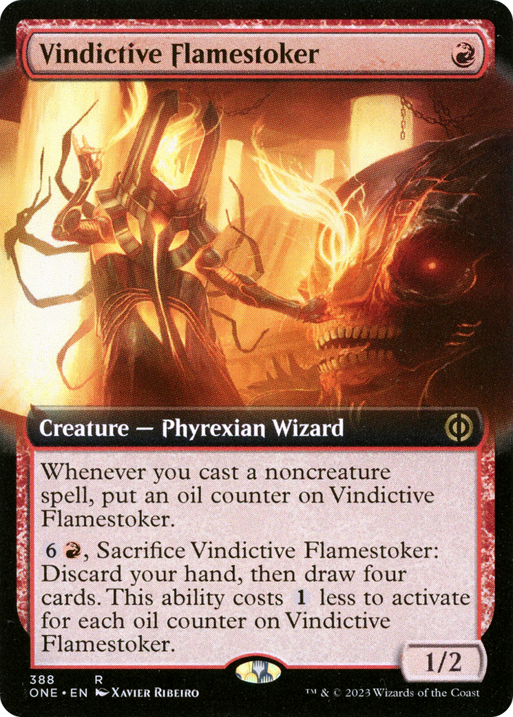 Vindictive Flamestoker (Extended Art) [Phyrexia: All Will Be One] | Deep Dive Games St. Marys