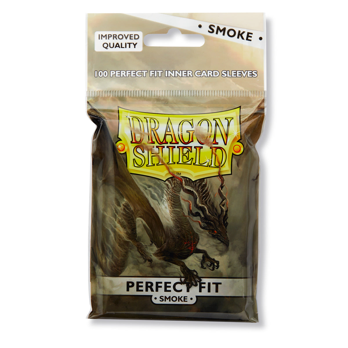 Dragon Shield 100ct Bag Perfect Fit Smoke | Deep Dive Games St. Marys