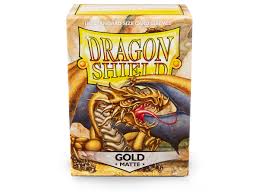 Dragon Shield 100ct Box Deck Protector Matte Gold | Deep Dive Games St. Marys