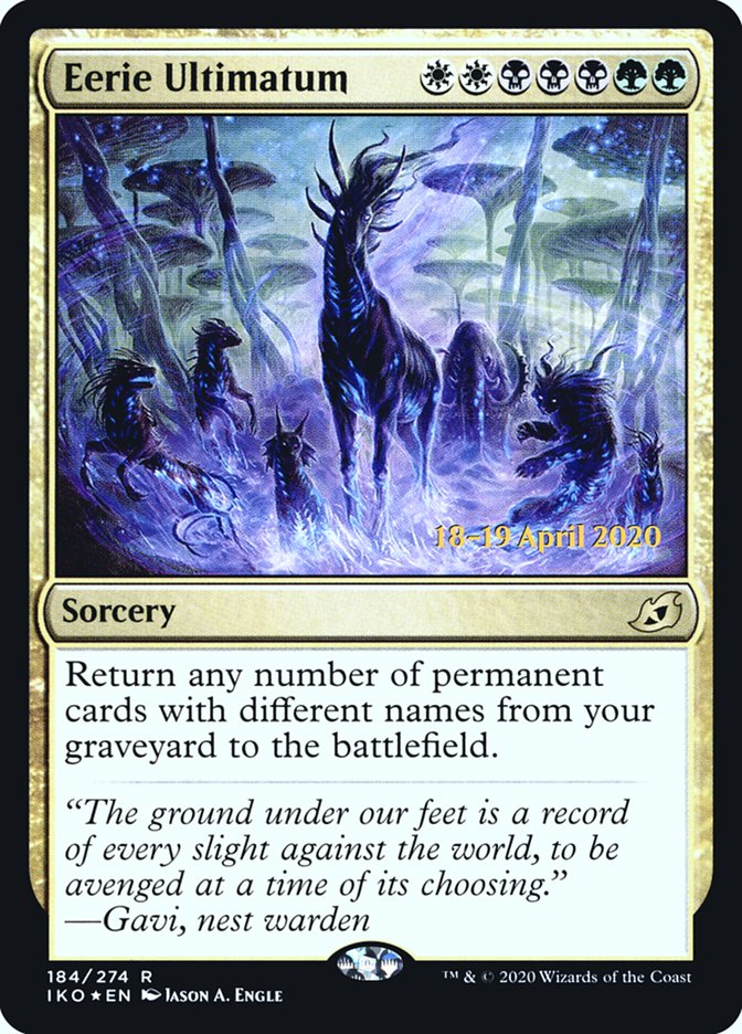 Eerie Ultimatum [Ikoria: Lair of Behemoths Prerelease Promos] | Deep Dive Games St. Marys