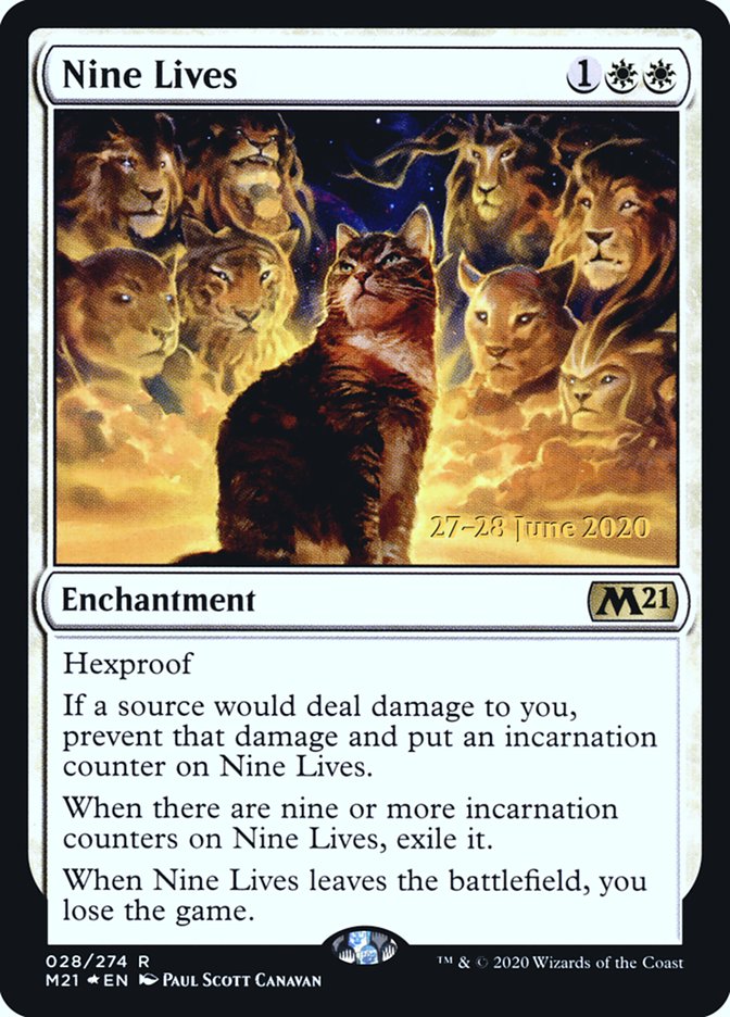 Nine Lives [Core Set 2021 Prerelease Promos] | Deep Dive Games St. Marys