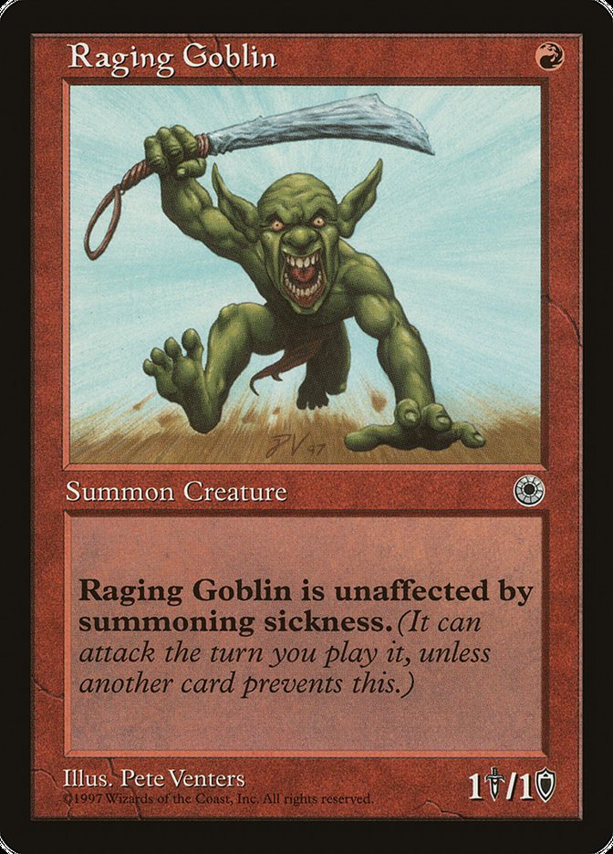 Raging Goblin (No Flavor Text) [Portal] | Deep Dive Games St. Marys