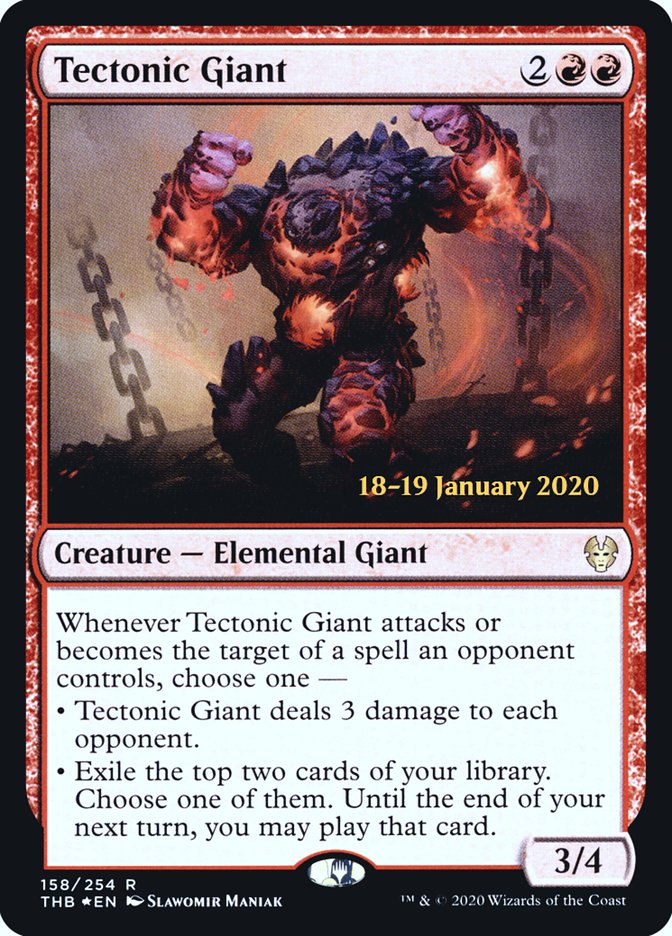 Tectonic Giant [Theros Beyond Death Prerelease Promos] | Deep Dive Games St. Marys