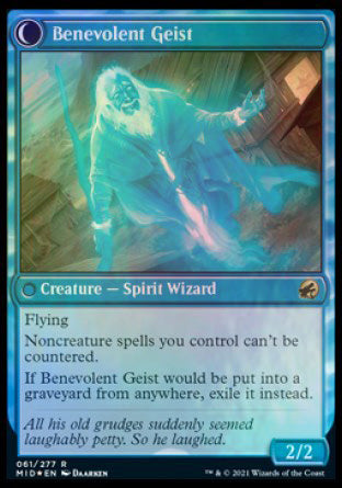 Malevolent Hermit // Benevolent Geist [Innistrad: Midnight Hunt Prerelease Promos] | Deep Dive Games St. Marys